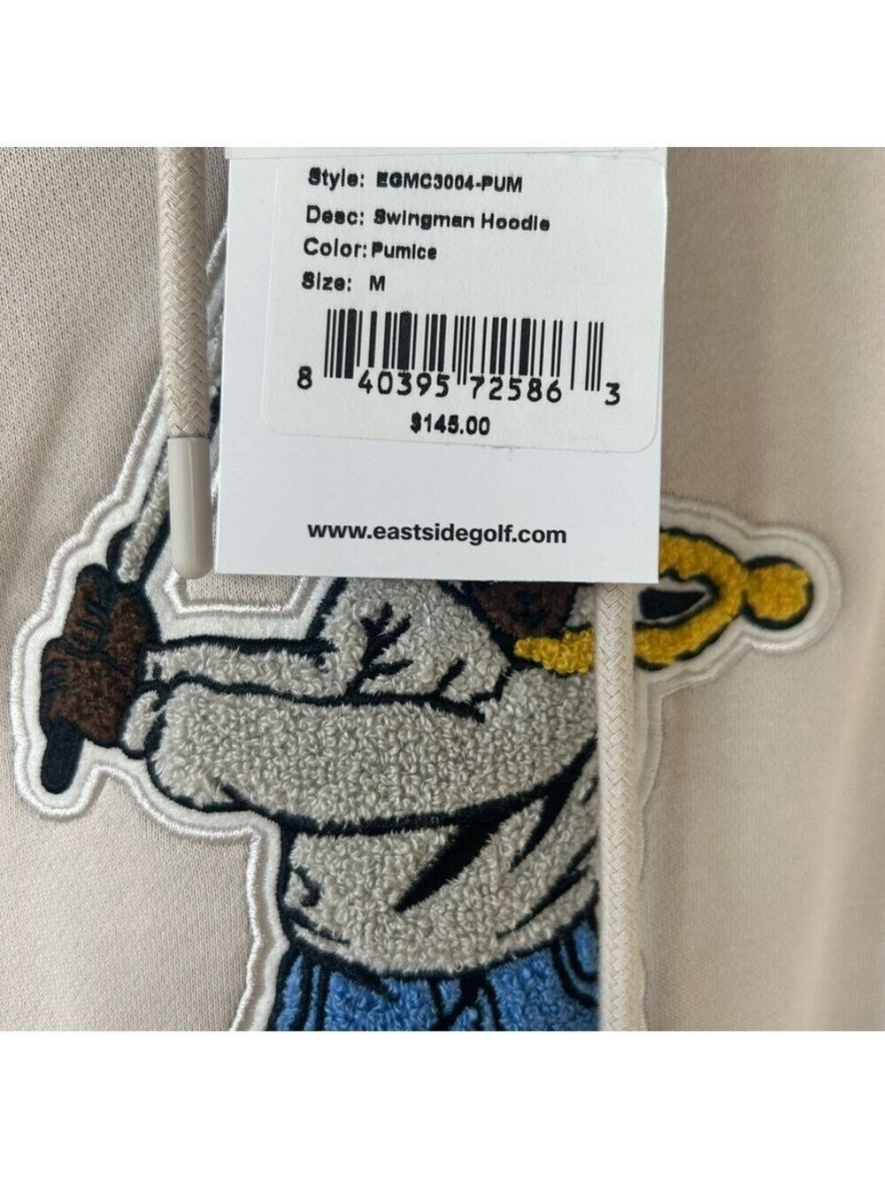 Eastside Golf Swingman Hoodie Men’s Medium Pumice Gray Pullover NWT - Picture 5 of 5